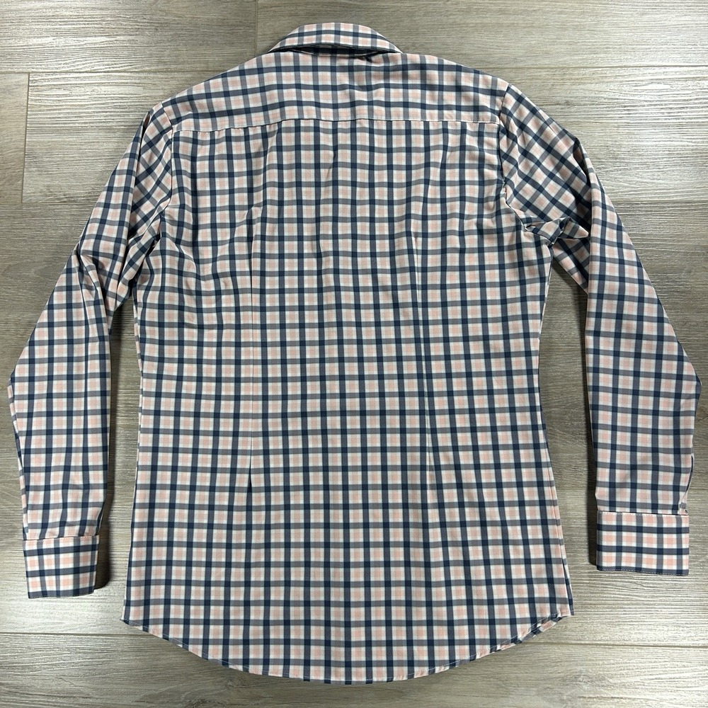 Mizzen + Main Leeward Collection Medium Trim Fit Blue Pink Plaid Button Front US - Picture 6 of 13